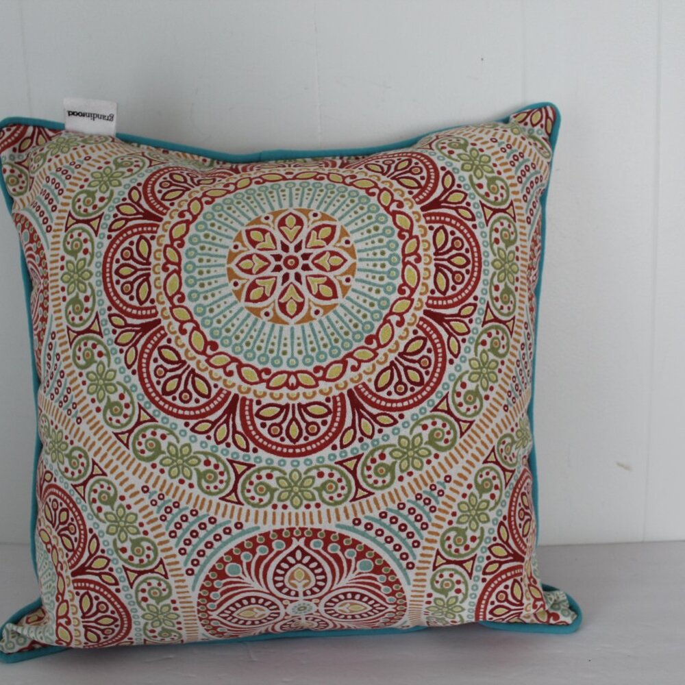 Grandinroad Janice Boho Paisley Indoor Outdoor Accent Pillow Set - Picture 11 of 15